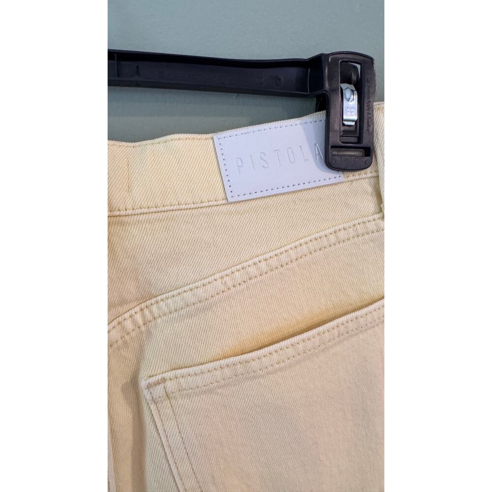 EVEREVE PISTOLA Denim Eli Pants Barrel Leg Jeans Soft Buttercup Yellow Size 28 - Picture 7 of 10